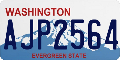 WA license plate AJP2564