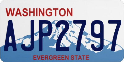 WA license plate AJP2797