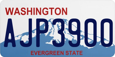 WA license plate AJP3900