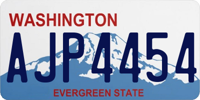 WA license plate AJP4454