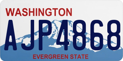 WA license plate AJP4868