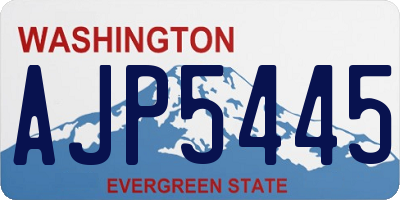 WA license plate AJP5445