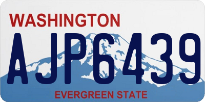 WA license plate AJP6439
