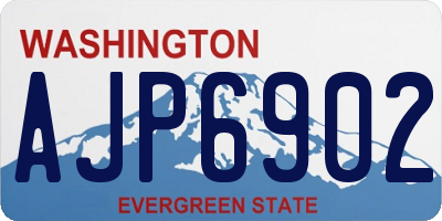 WA license plate AJP6902
