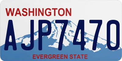 WA license plate AJP7470