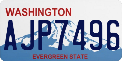 WA license plate AJP7496