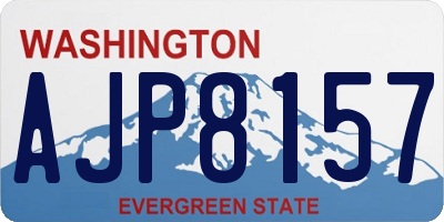 WA license plate AJP8157