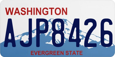 WA license plate AJP8426