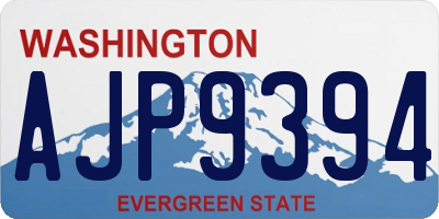 WA license plate AJP9394