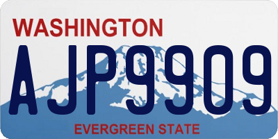 WA license plate AJP9909