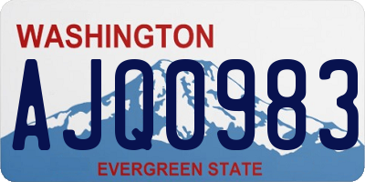 WA license plate AJQ0983