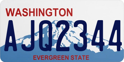 WA license plate AJQ2344