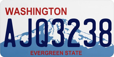WA license plate AJQ3238