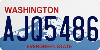 WA license plate AJQ5486