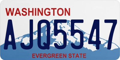 WA license plate AJQ5547