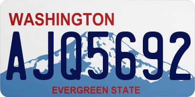 WA license plate AJQ5692
