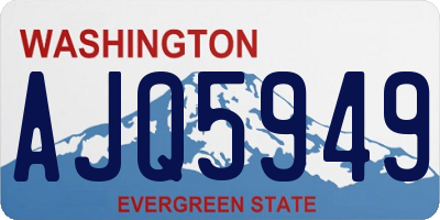 WA license plate AJQ5949