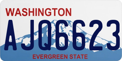 WA license plate AJQ6623