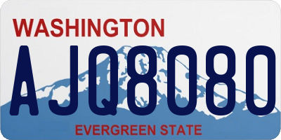 WA license plate AJQ8080