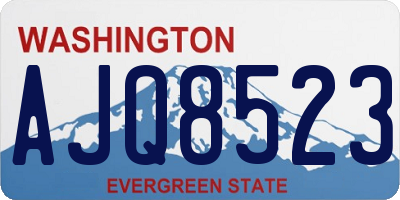 WA license plate AJQ8523
