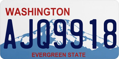 WA license plate AJQ9918