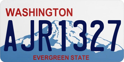 WA license plate AJR1327