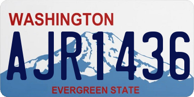WA license plate AJR1436