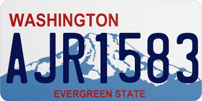 WA license plate AJR1583