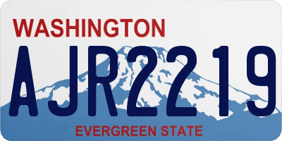 WA license plate AJR2219