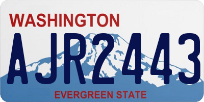 WA license plate AJR2443