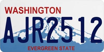 WA license plate AJR2512