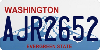 WA license plate AJR2652