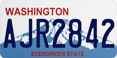 WA license plate AJR2842