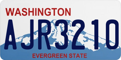 WA license plate AJR3210