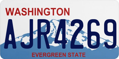 WA license plate AJR4269