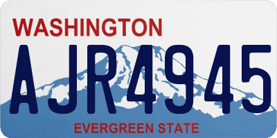 WA license plate AJR4945