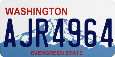 WA license plate AJR4964