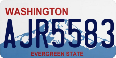 WA license plate AJR5583