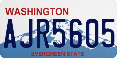 WA license plate AJR5605