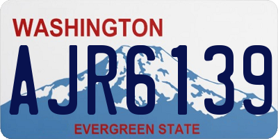 WA license plate AJR6139