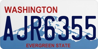 WA license plate AJR6355
