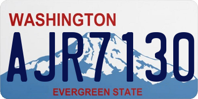 WA license plate AJR7130