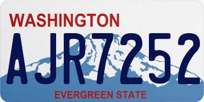 WA license plate AJR7252