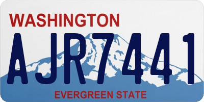 WA license plate AJR7441