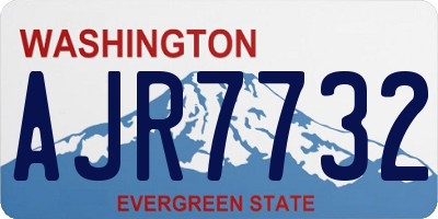 WA license plate AJR7732