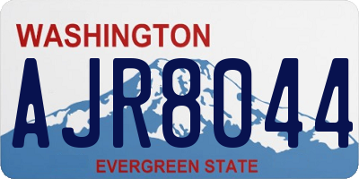 WA license plate AJR8044
