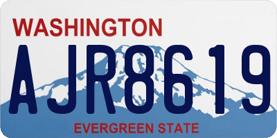 WA license plate AJR8619