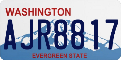 WA license plate AJR8817