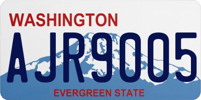 WA license plate AJR9005