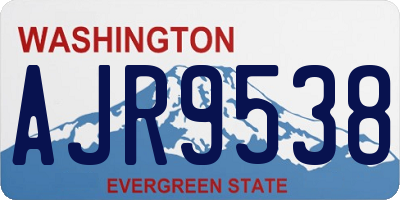 WA license plate AJR9538